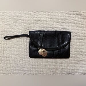 Hendri Bendel Black Textured Women's Clutch